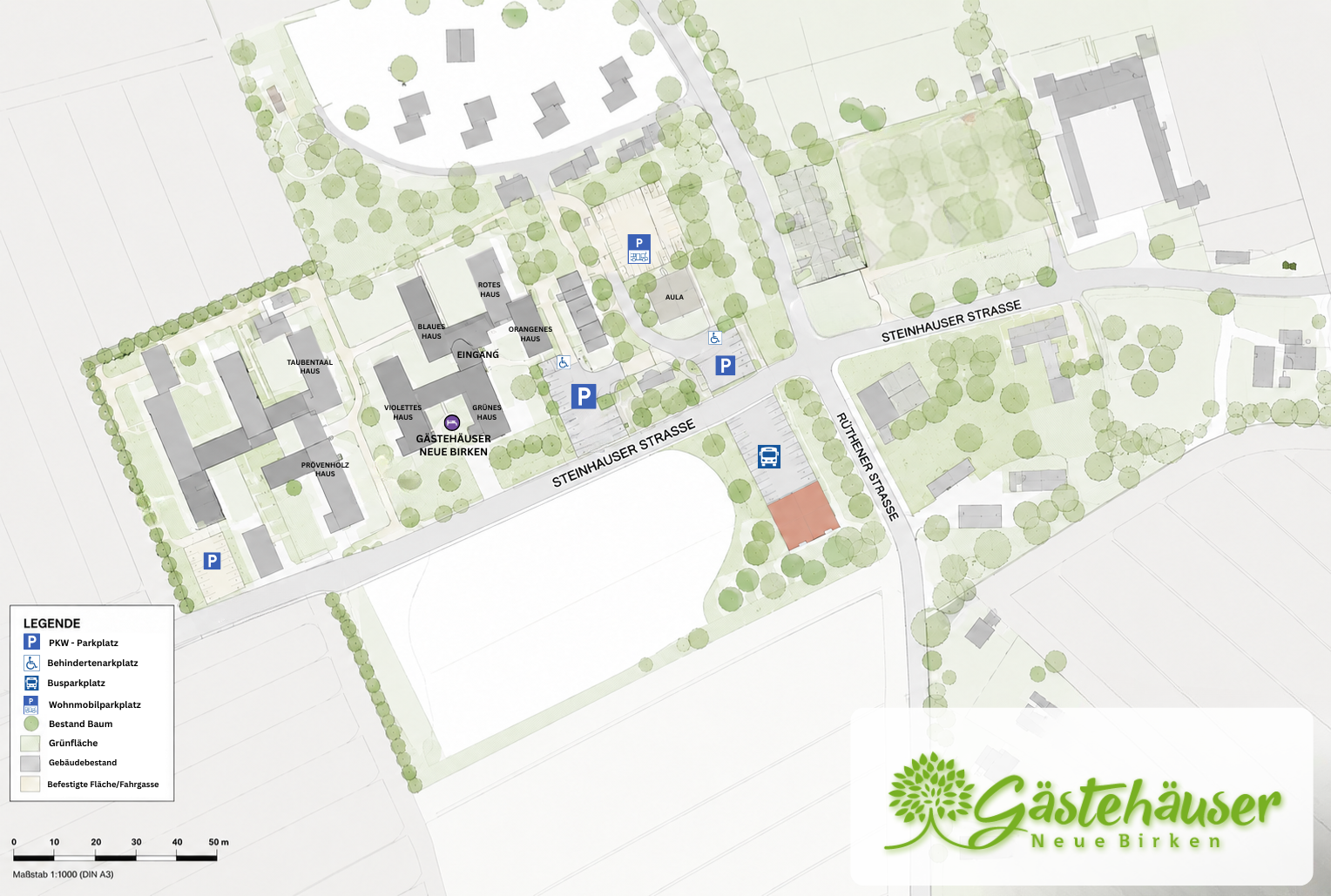 Lageplan – Übersicht vor Ort